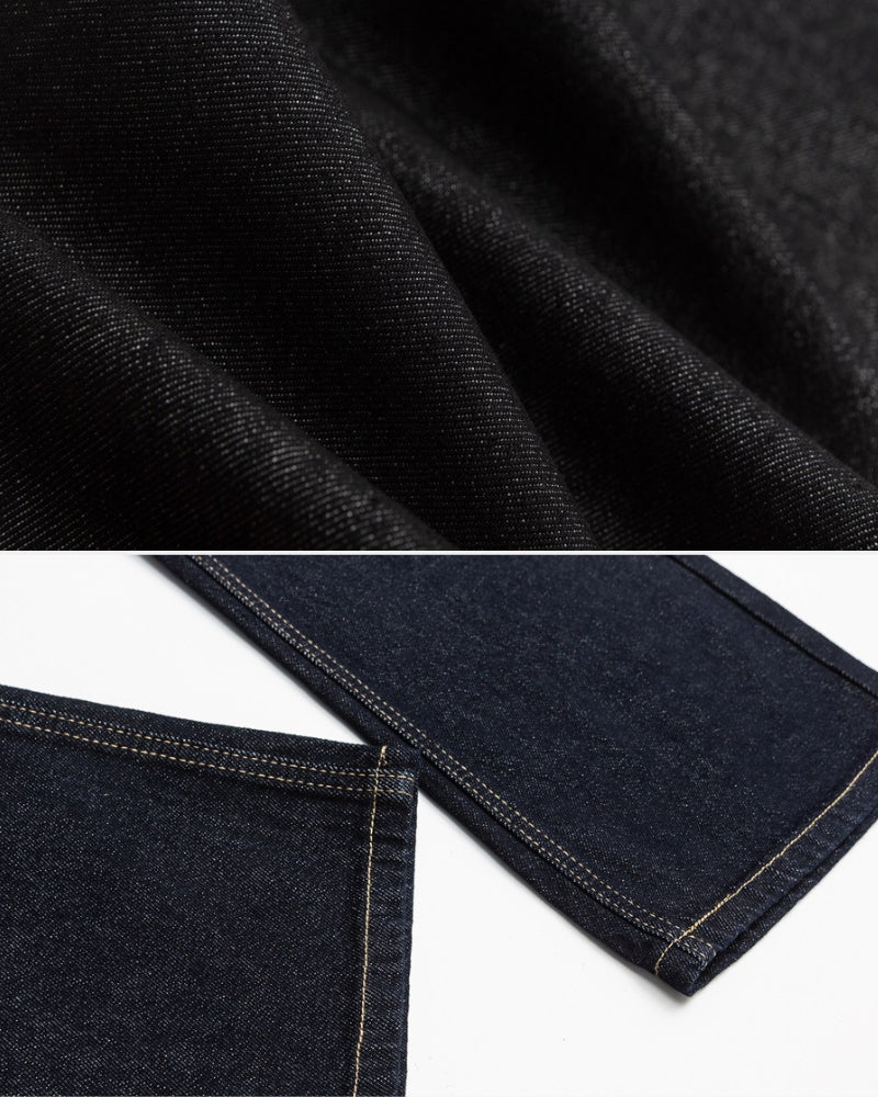 Relaxed fit wide leg jeans Washed Black