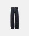 Relaxed fit wide leg jeans Washed Black