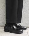 Black Penny Loafers -nahkaiset loaferit