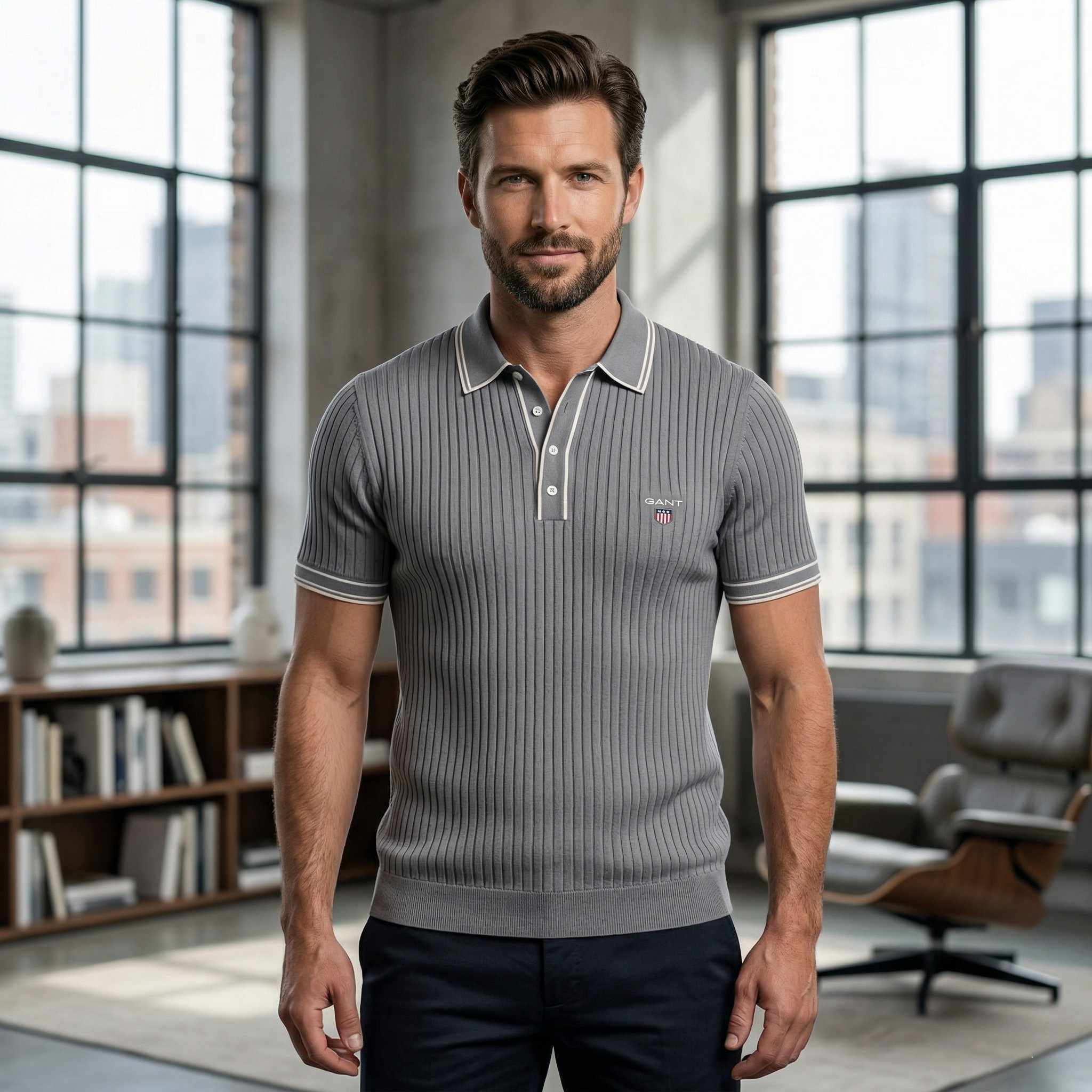 GANT® Ribattu Neulepikee