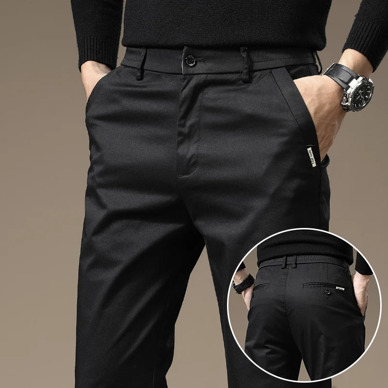Pure Cotton Slim Fit Trousers
