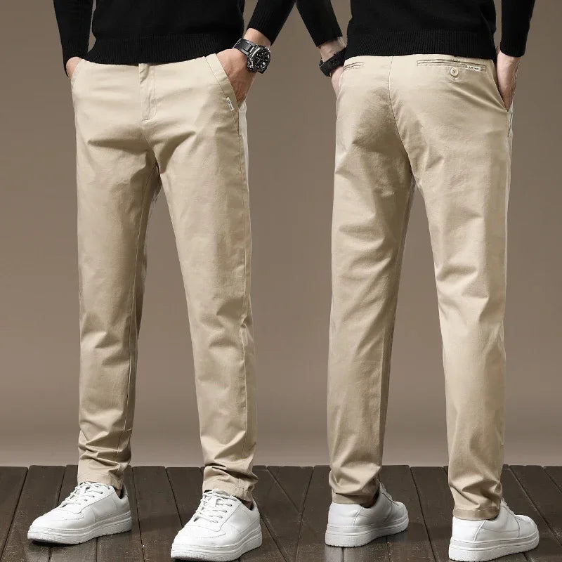 Pure Cotton Slim Fit Trousers