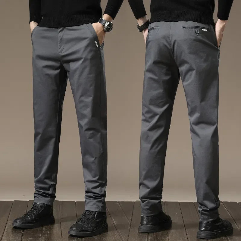 Pure Cotton Slim Fit Trousers