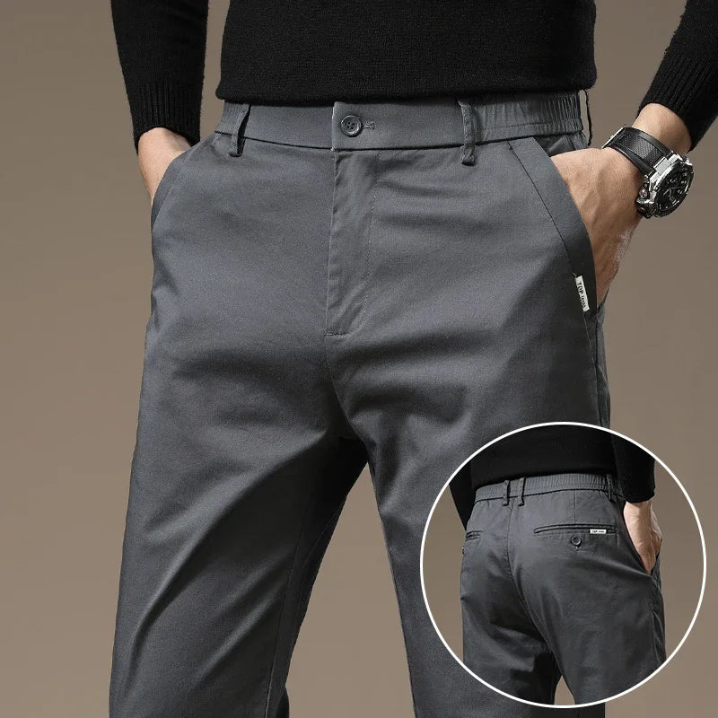 Pure Cotton Slim Fit Trousers