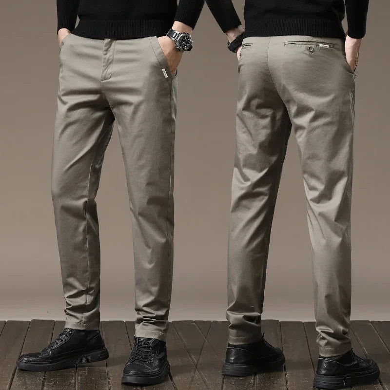 Pure Cotton Slim Fit Trousers