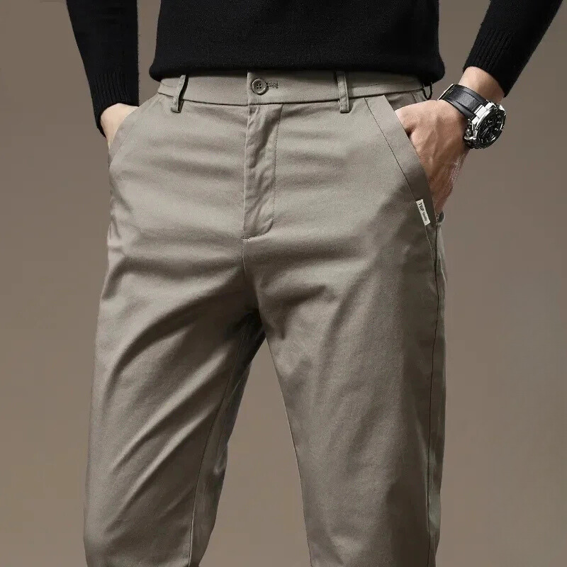 Pure Cotton Slim Fit Trousers
