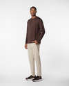 LUXURY LACE-DETAILED T-SHIRT - BROWN