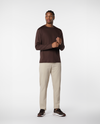 LUXURY LACE-DETAILED T-SHIRT - BROWN