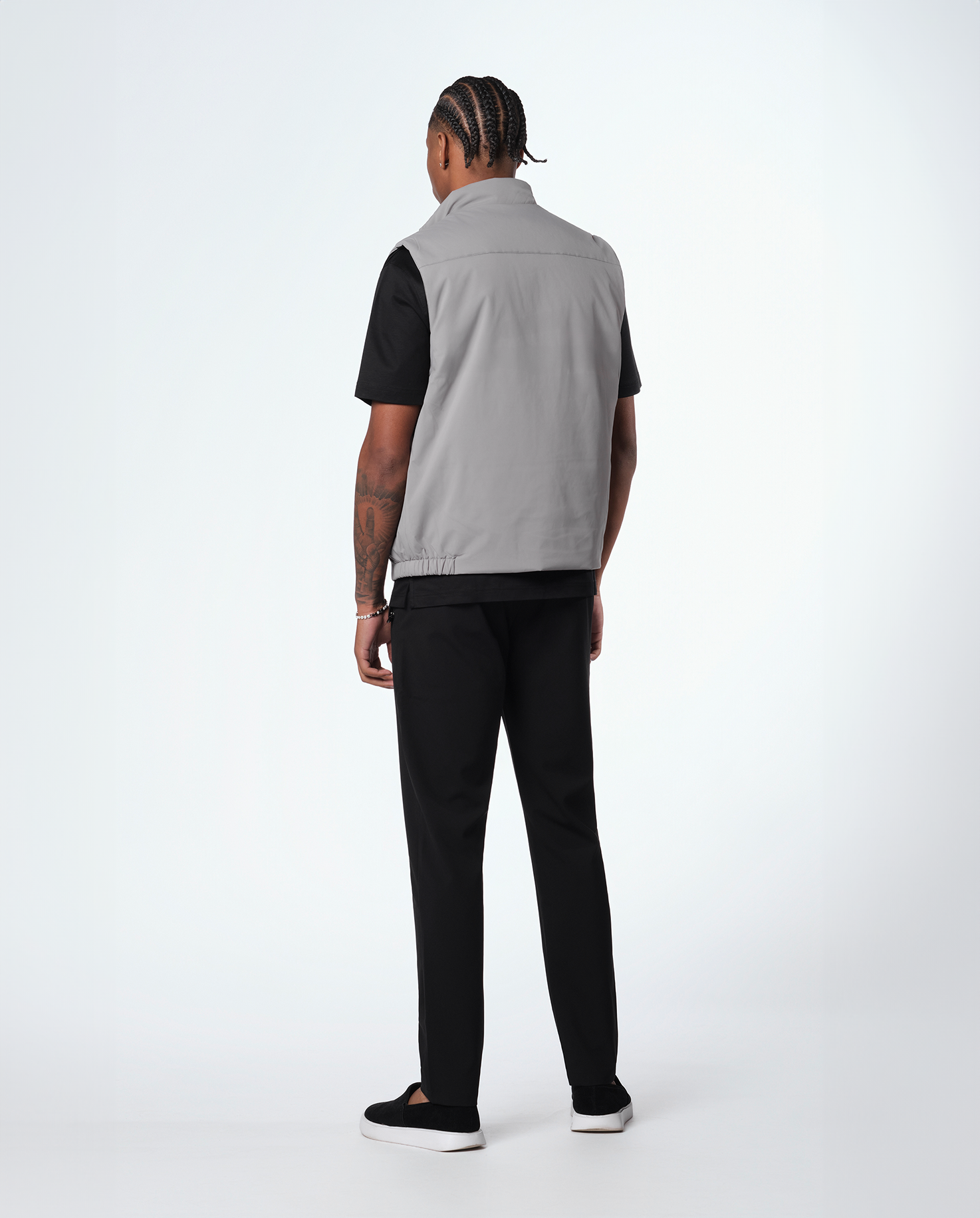REVERSIBLE VEST - BLACK/GREY