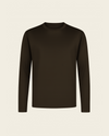 LUXURY LACE-DETAILED T-SHIRT - BROWN
