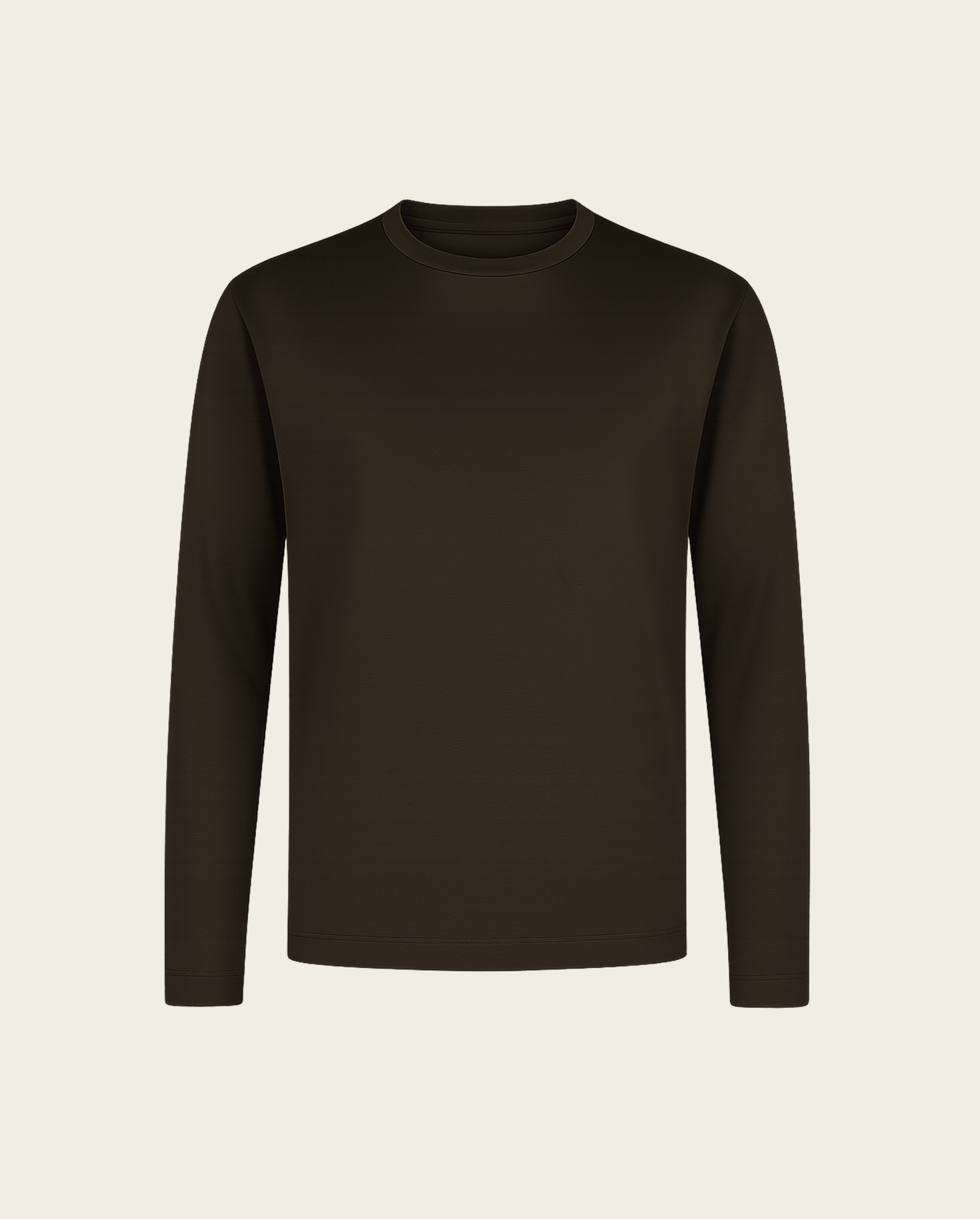 LUXURY LACE-DETAILED T-SHIRT - BROWN