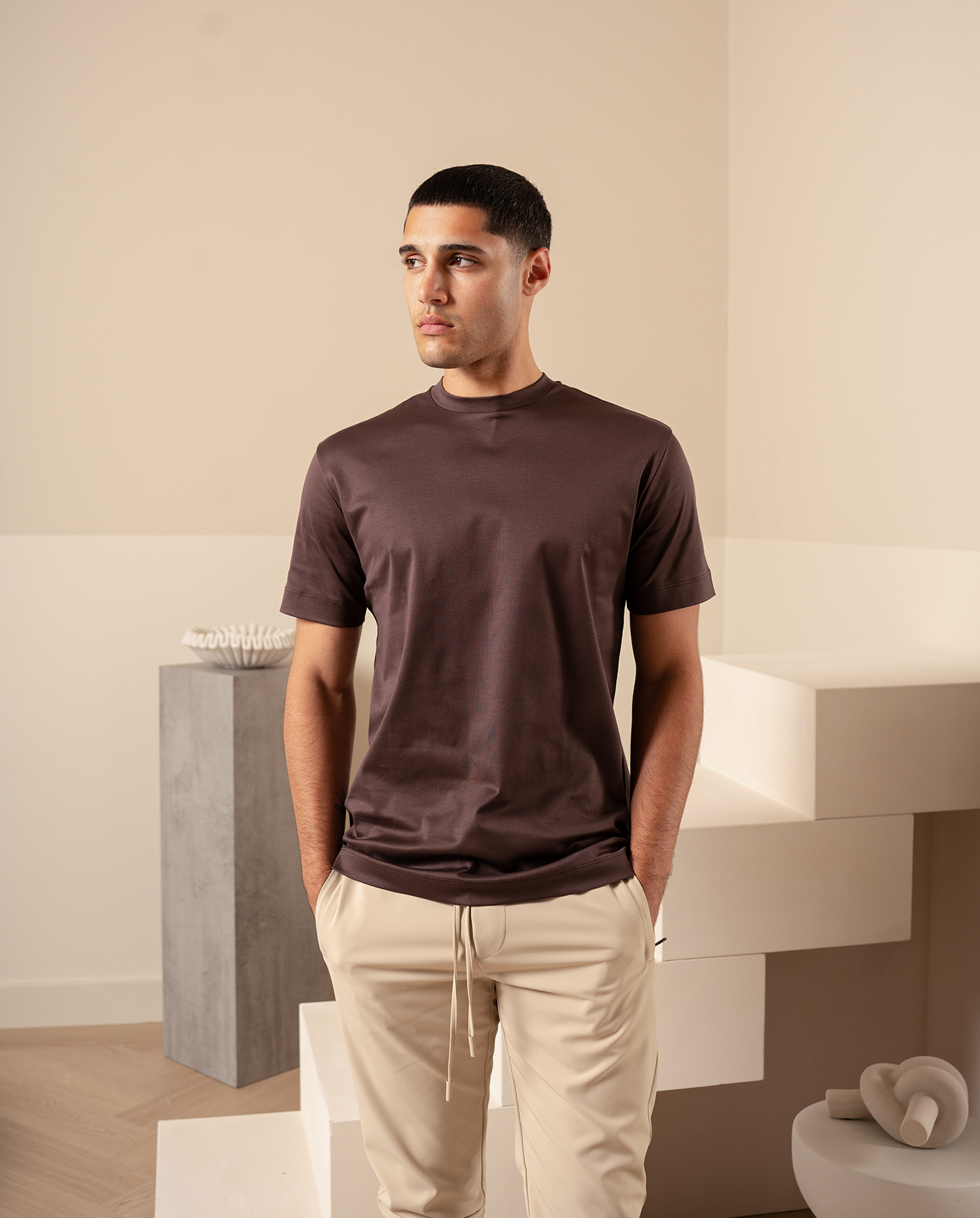 LUXURY T-SHIRT - BROWN
