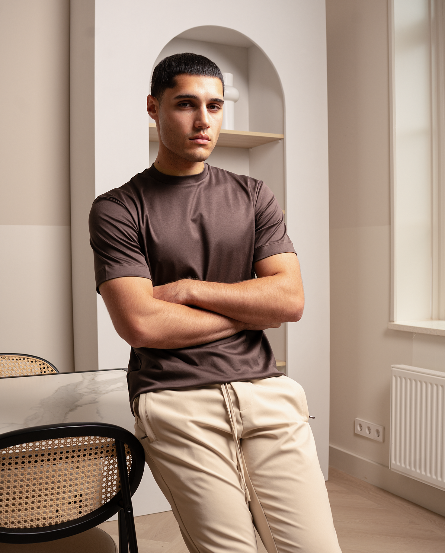 LUXURY T-SHIRT - BROWN