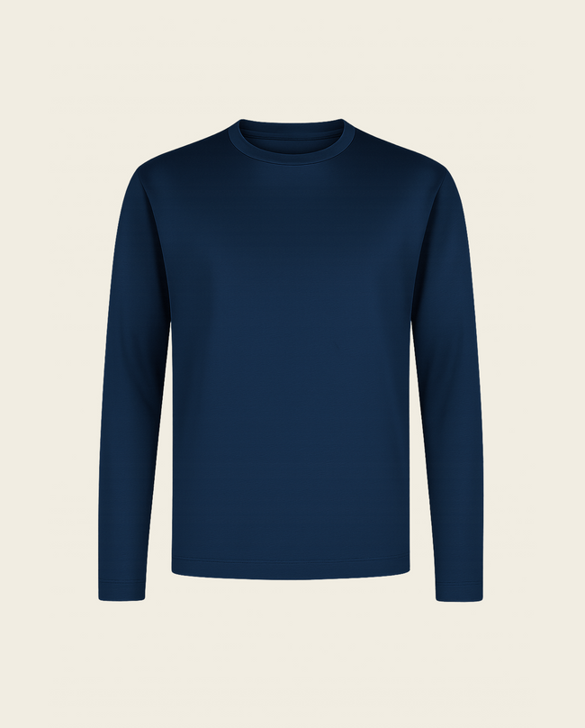 LUXURY LACE HALF SLEEVE T-SHIRT - NAVY