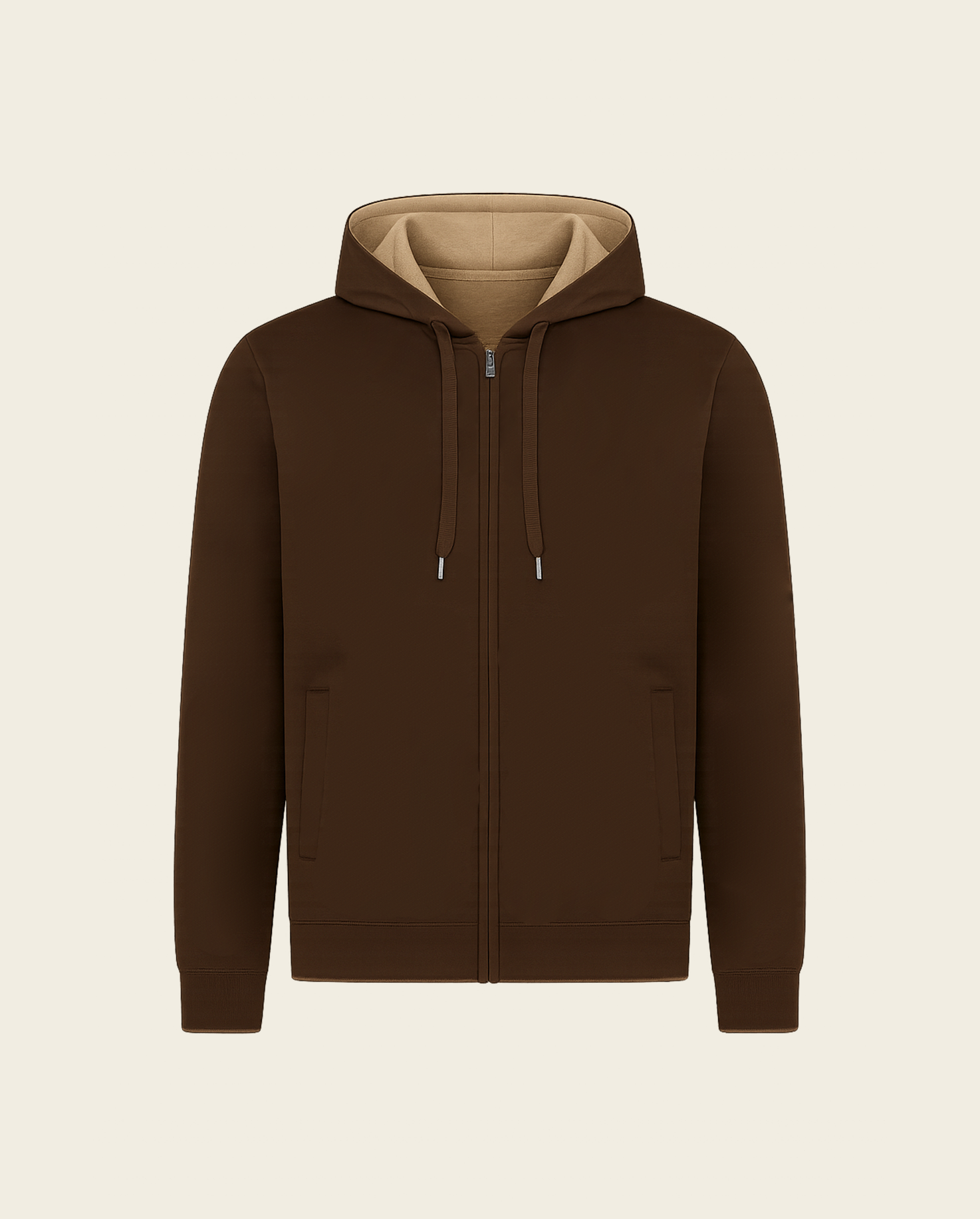 WEEKEND VEST WITH ZIPPER - BROWN